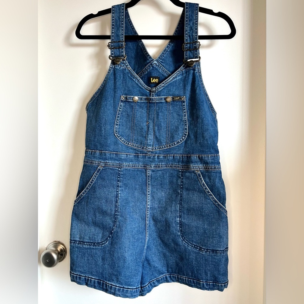 *NWT* Lee Vintage Modern Denim Overall Shorts Sz Med